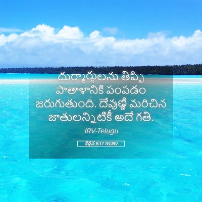 Picture 05 - కీర్తన 9:17 TELIRV - దుర్మార్గులను - Bible Verse Picture