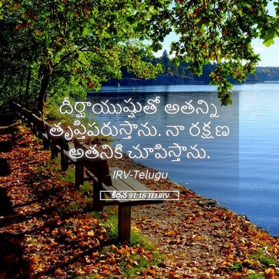 Picture 05 - కీర్తన 91:16 TELIRV - దీర్ఘాయుష్షుతో - Bible Verse Picture