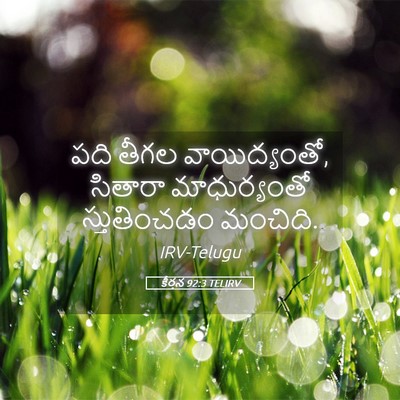 Picture 05 - కీర్తన 92:3 TELIRV - పది తీగల - Bible Verse Picture