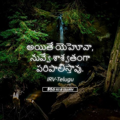 Picture 05 - కీర్తన 92:8 TELIRV - అయితే యెహోవా, - Bible Verse Picture