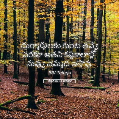 Picture 05 - కీర్తన 94:13 TELIRV - దుర్మార్గులకు - Bible Verse Picture