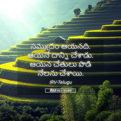 Picture 05 - కీర్తన 95:5 TELIRV - సముద్రం ఆయనది. - Bible Verse Picture