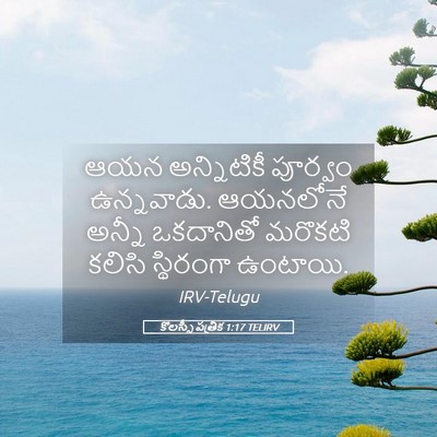 Picture 05 - కొలస్సీ పత్రిక 1:17 TELIRV - ఆయన అన్నిటికీ - Bible Verse Picture