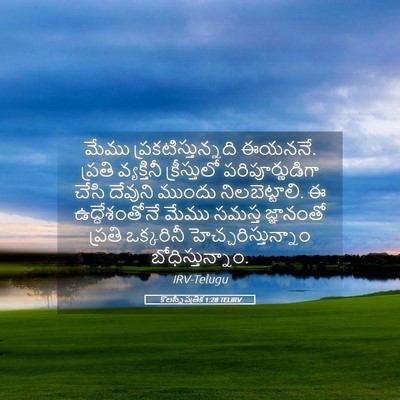 Picture 05 - కొలస్సీ పత్రిక 1:28 TELIRV - మేము - Bible Verse Picture