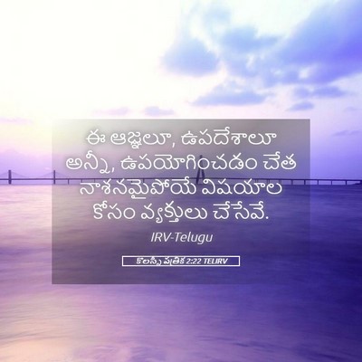 Picture 05 - కొలస్సీ పత్రిక 2:22 TELIRV - ఈ ఆజ్ఞలూ, ఉపదేశాలూ - Bible Verse Picture