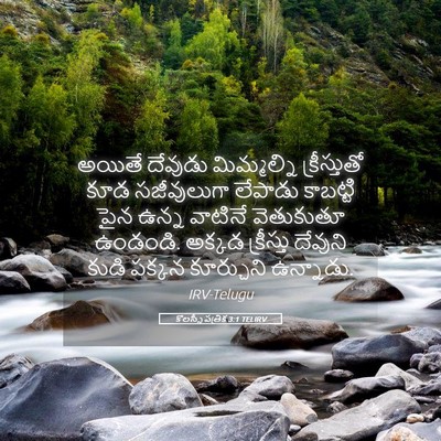 Picture 05 - కొలస్సీ పత్రిక 3:1 TELIRV - అయితే దేవుడు - Bible Verse Picture