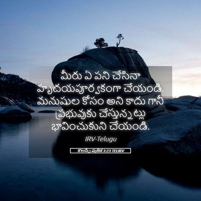 Picture 05 - కొలస్సీ పత్రిక 3:23 TELIRV - మీరు ఏ పని చేసినా - Bible Verse Picture