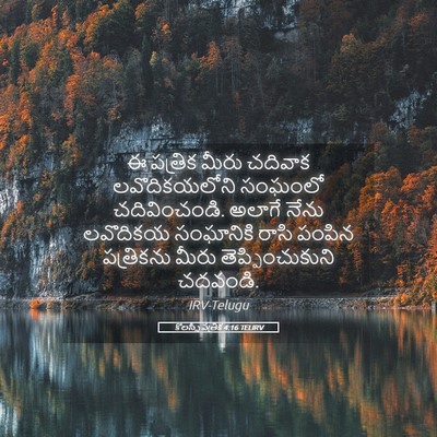 Picture 05 - కొలస్సీ పత్రిక 4:16 TELIRV - ఈ పత్రిక మీరు - Bible Verse Picture