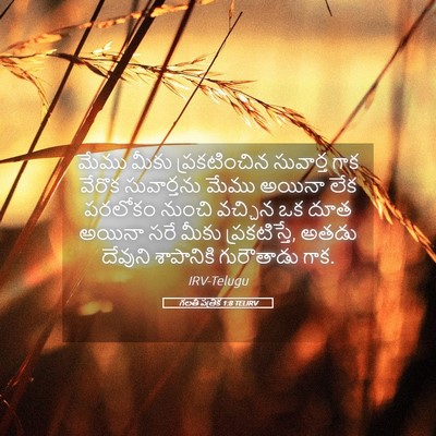 Picture 05 - గలతీ పత్రిక 1:8 TELIRV - మేము మీకు - Bible Verse Picture