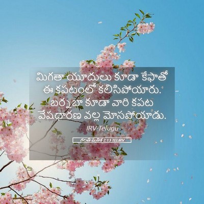 Picture 05 - గలతీ పత్రిక 2:13 TELIRV - మిగతా యూదులు కూడా - Bible Verse Picture