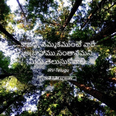 Picture 05 - గలతీ పత్రిక 3:7 TELIRV - కాబట్టి, - Bible Verse Picture