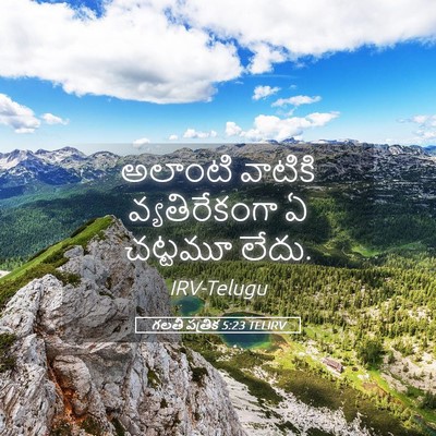 Picture 05 - గలతీ పత్రిక 5:23 TELIRV - అలాంటి వాటికి - Bible Verse Picture