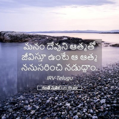 Picture 05 - గలతీ పత్రిక 5:25 TELIRV - మనం దేవుని ఆత్మతో - Bible Verse Picture