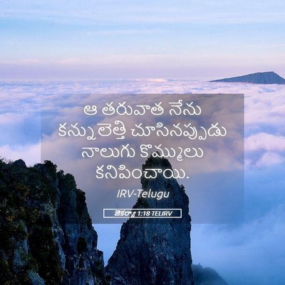 Picture 05 - జెకర్యా 1:18 TELIRV - ఆ తరువాత నేను - Bible Verse Picture