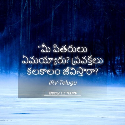 Picture 05 - జెకర్యా 1:5 TELIRV - “మీ పితరులు - Bible Verse Picture