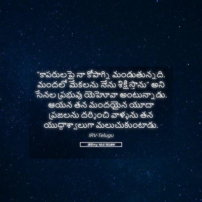 Picture 05 - జెకర్యా 10:3 TELIRV - “కాపరులపై నా - Bible Verse Picture