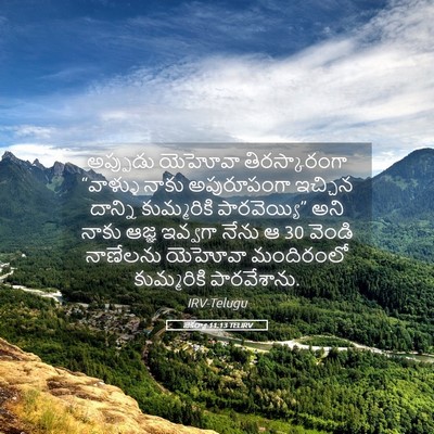 Picture 05 - జెకర్యా 11:13 TELIRV - అప్పుడు యెహోవా - Bible Verse Picture