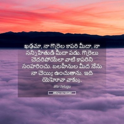 Picture 05 - జెకర్యా 13:7 TELIRV - ఖడ్గమా, నా గొర్రెల - Bible Verse Picture