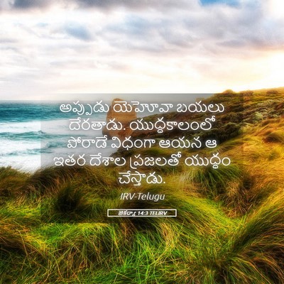 Picture 05 - జెకర్యా 14:3 TELIRV - అప్పుడు యెహోవా - Bible Verse Picture