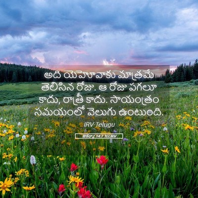 Picture 05 - జెకర్యా 14:7 TELIRV - అది యెహోవాకు - Bible Verse Picture