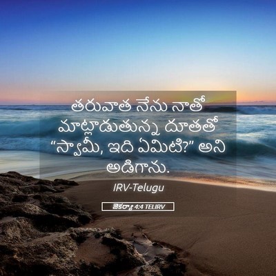 Picture 05 - జెకర్యా 4:4 TELIRV - తరువాత నేను నాతో - Bible Verse Picture