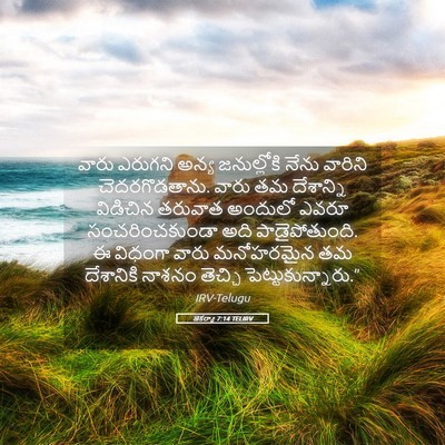 Picture 05 - జెకర్యా 7:14 TELIRV - వారు ఎరుగని అన్య - Bible Verse Picture
