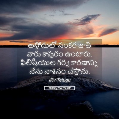Picture 05 - జెకర్యా 9:6 TELIRV - అష్డోదులో సంకర - Bible Verse Picture