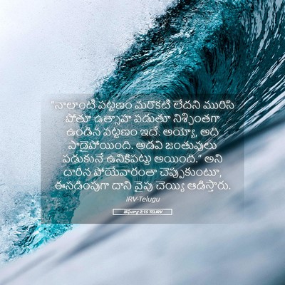 Picture 05 - జెఫన్యా 2:15 TELIRV - “నాలాంటి పట్టణం - Bible Verse Picture