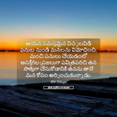 Picture 05 - తీతు పత్రిక 2:14 TELIRV - ఆయన సమస్తమైన - Bible Verse Picture
