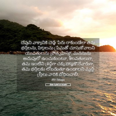 Picture 05 - తీతు పత్రిక 2:5 TELIRV - దేవుని వాక్యానికి - Bible Verse Picture