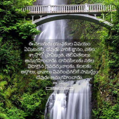 Picture 05 - దానియేలు 1:17 TELIRV - ఈ నలుగురు యువకుల - Bible Verse Picture