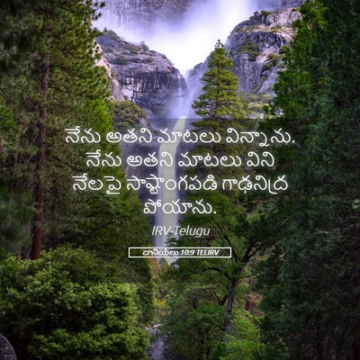 Picture 05 - దానియేలు 10:9 TELIRV - నేను అతని మాటలు - Bible Verse Picture