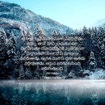 Picture 05 - దానియేలు 11:36 TELIRV - ఆ రాజు - Bible Verse Picture