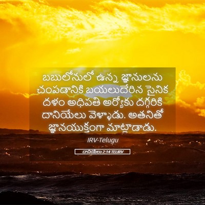 Picture 05 - దానియేలు 2:14 TELIRV - బబులోనులో ఉన్న - Bible Verse Picture