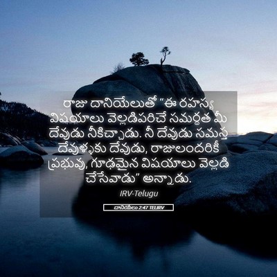 Picture 05 - దానియేలు 2:47 TELIRV - రాజు దానియేలుతో - Bible Verse Picture