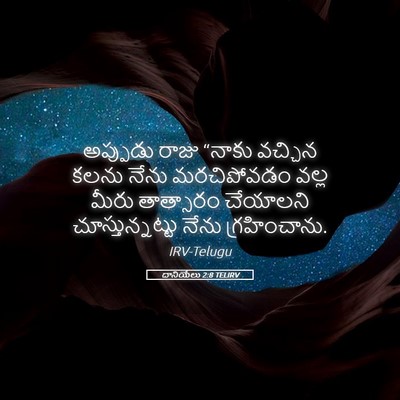 Picture 05 - దానియేలు 2:8 TELIRV - అప్పుడు రాజు - Bible Verse Picture