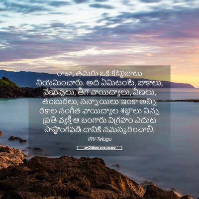 Picture 05 - దానియేలు 3:10 TELIRV - రాజా, తమరు ఒక - Bible Verse Picture