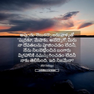Picture 05 - దానియేలు 3:14 TELIRV - అప్పుడు - Bible Verse Picture