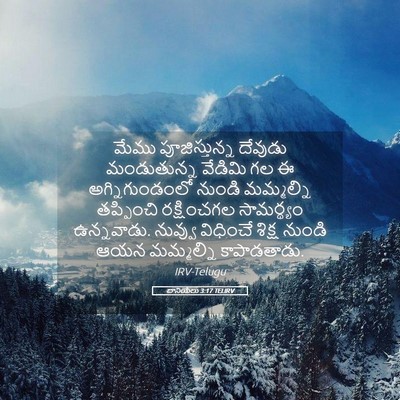 Picture 05 - దానియేలు 3:17 TELIRV - మేము పూజిస్తున్న - Bible Verse Picture