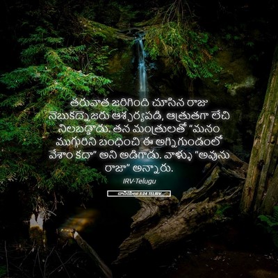 Picture 05 - దానియేలు 3:24 TELIRV - తరువాత జరిగింది - Bible Verse Picture