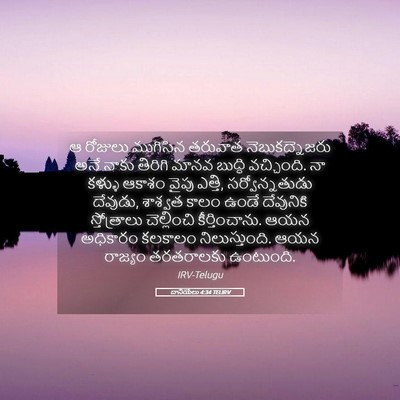 Picture 05 - దానియేలు 4:34 TELIRV - ఆ రోజులు ముగిసిన - Bible Verse Picture