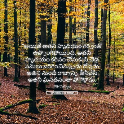 Picture 05 - దానియేలు 5:20 TELIRV - “అయితే అతని హృదయం - Bible Verse Picture