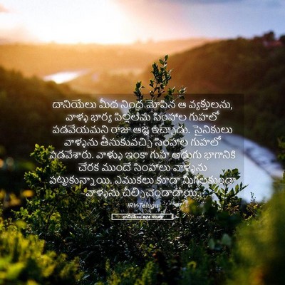 Picture 05 - దానియేలు 6:24 TELIRV - దానియేలు మీద నింద - Bible Verse Picture