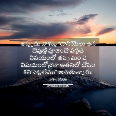 Picture 05 - దానియేలు 6:5 TELIRV - అప్పుడు వాళ్ళు - Bible Verse Picture
