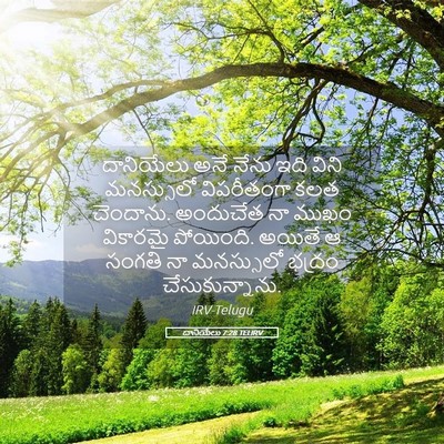 Picture 05 - దానియేలు 7:28 TELIRV - దానియేలు అనే నేను - Bible Verse Picture