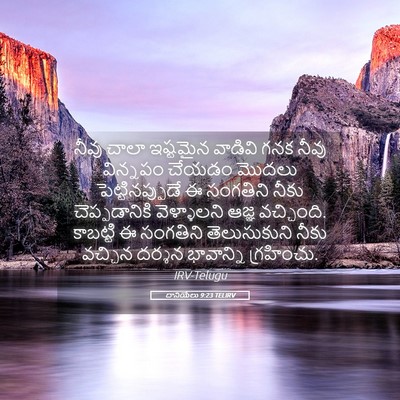 Picture 05 - దానియేలు 9:23 TELIRV - నీవు చాలా ఇష్టమైన - Bible Verse Picture