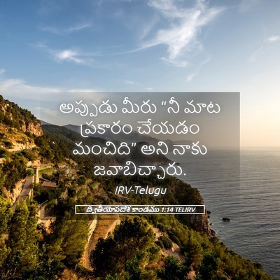 Picture 05 - ద్వితీయోపదేశ కాండము 1:14 TELIRV - అప్పుడు మీరు “నీ - Bible Verse Picture