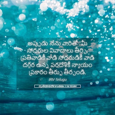 Picture 05 - ద్వితీయోపదేశ కాండము 1:16 TELIRV - అప్పుడు నేను - Bible Verse Picture