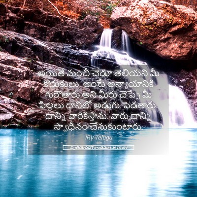 Picture 05 - ద్వితీయోపదేశ కాండము 1:39 TELIRV - అయితే మంచీ చెడూ - Bible Verse Picture