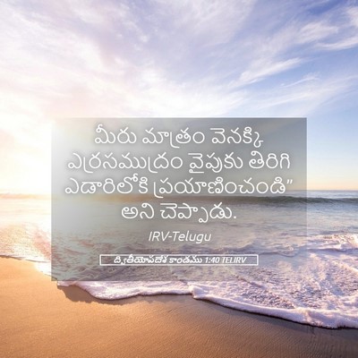 Picture 05 - ద్వితీయోపదేశ కాండము 1:40 TELIRV - మీరు మాత్రం - Bible Verse Picture